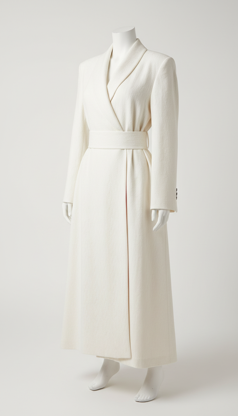 robe structurée viscose blanc ciselé